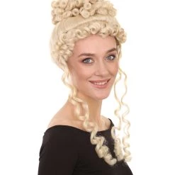 HPO Deluxe Princess Blonde Womens Wig | Royal Glamour Cosplay Halloween Wig | Premium Breathable Capless Cap Men's