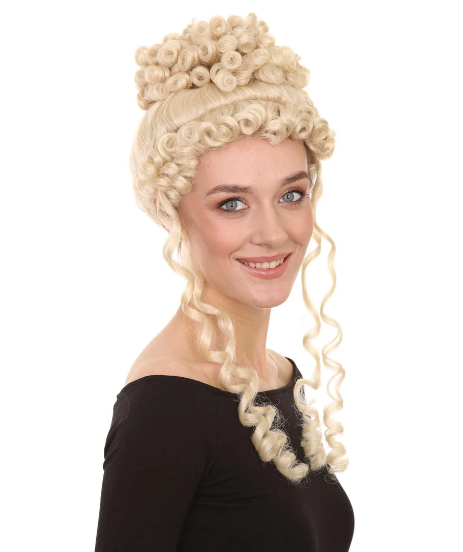 HPO Deluxe Princess Blonde Womens Wig | Royal Glamour Cosplay Halloween Wig | Premium Breathable Capless Cap Men's