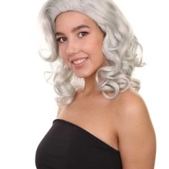 Adult Women's 19" Inch Curly Soft Synthetic Cosplay Anime Halloween Iconic Pop Star Influencer Icon Wig, Synthetic Soft Fiber Hair, | HPO