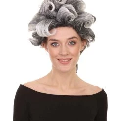 HPO Men's Witch Craft Black And Grey Womens Wig | Gothic Character Cosplay Halloween Wig | Premium Breathable Capless Cap