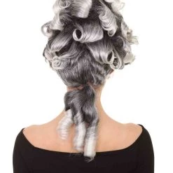 HPO Men's Witch Craft Black And Grey Womens Wig | Gothic Character Cosplay Halloween Wig | Premium Breathable Capless Cap