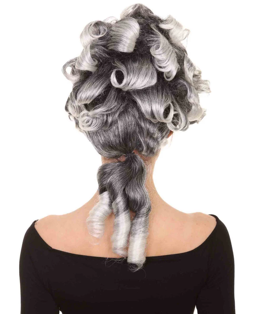 HPO Men's Witch Craft Black And Grey Womens Wig | Gothic Character Cosplay Halloween Wig | Premium Breathable Capless Cap