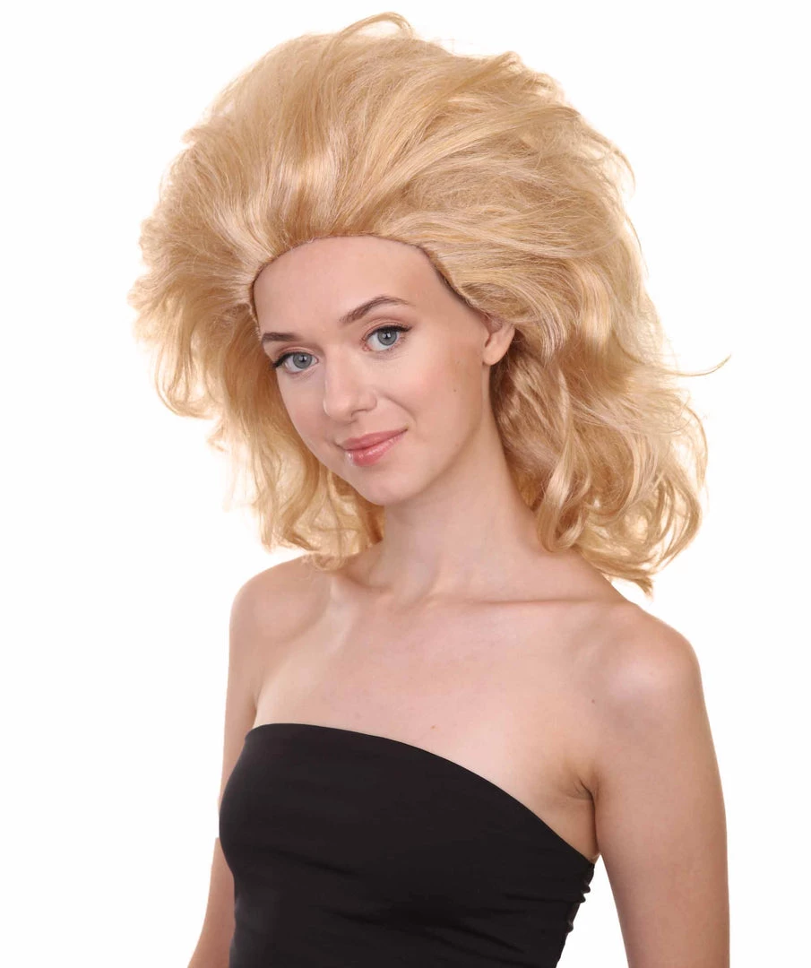Adult Women's 17" Inch Medium Length Wavy Halloween Baroque Drag Queen Diva Costume Wig, Synthetic Soft Fiber Hair, Perfect For Your Next Convention And Group Party! | HPO