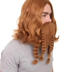 HPO Film Pirate Mens Wig And Full Beard Set | Cosplay Halloween Wig | Multiple Colors | Premium Breathable Capless Cap