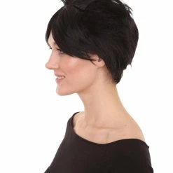 HPO Susanna Wig | Womens Short Black Character Cosplay Halloween Wig | Premium Breathable Capless Cap Men's