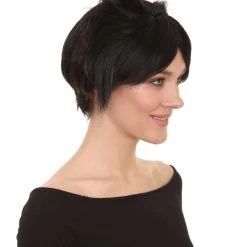 HPO Susanna Wig | Womens Short Black Character Cosplay Halloween Wig | Premium Breathable Capless Cap Men's