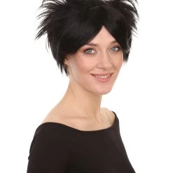 HPO Susanna Wig | Womens Short Black Character Cosplay Halloween Wig | Premium Breathable Capless Cap Men's
