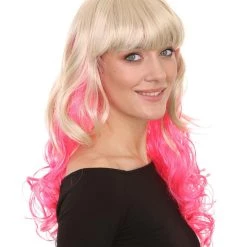 HPO Princess Jessie Womens Wig | Blond Pink Cosplay Halloween Wig | Premium Breathable Capless Cap