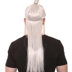 HPO Martial Arts Master Mens Wig Beard Eyebrow Set | Asian Wig | Premium Breathable Capless Cap