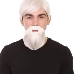 HPO Fastfood Mens Wig And Moustache | Cosplay Halloween Wig | Premium Breathable Capless Cap Men's