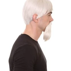 HPO Fastfood Mens Wig And Moustache | Cosplay Halloween Wig | Premium Breathable Capless Cap Men's