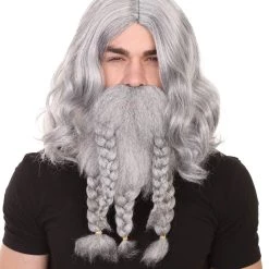 HPO Film Pirate Mens Wig And Full Beard Set | Cosplay Halloween Wig | Multiple Colors | Premium Breathable Capless Cap