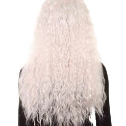 HPO Viking Princess Womens Wig | White Royal Character Cosplay Halloween Wig | Premium Breathable Capless Cap