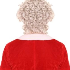 HPO Men's Santa Claus Wig And Beard Set | Curly Wig | Premium Breathable Capless Cap