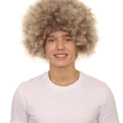 HPO SALE Afro Brown Wig | Super Jumbo Afro Cosplay Halloween Wig | Premium Breathable Capless Cap Design