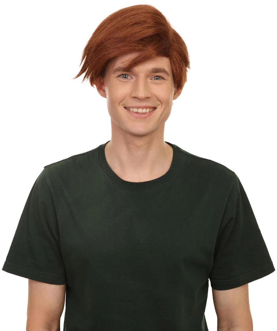 Adult Men's 10" Inch Short Length Cosplay Anime Halloween Animated Frat Guy Boss Baby Wig, Synthetic Soft Fiber Hair, | HPO