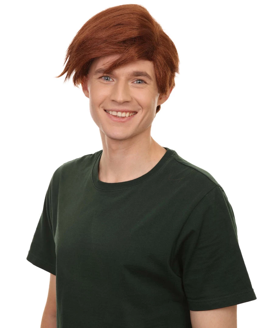 Adult Men's 10" Inch Short Length Cosplay Anime Halloween Animated Frat Guy Boss Baby Wig, Synthetic Soft Fiber Hair, | HPO