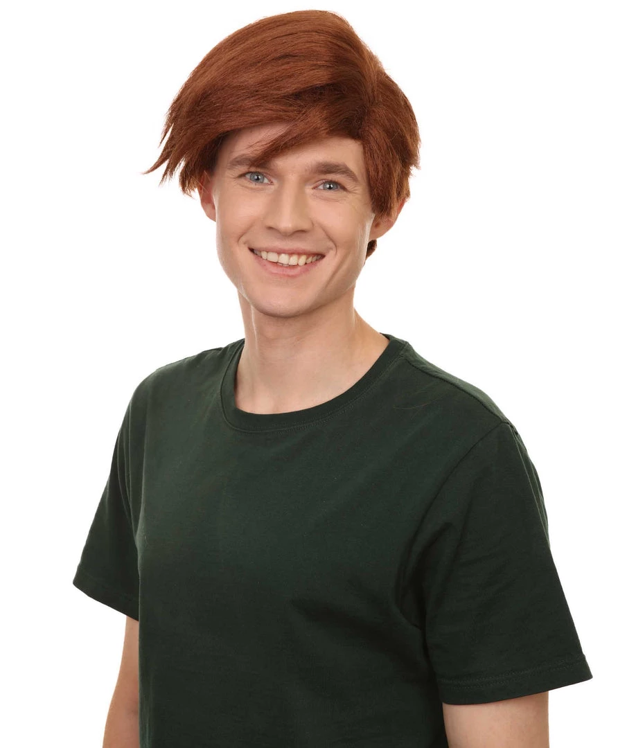 Adult Men's 10" Inch Short Length Cosplay Anime Halloween Animated Frat Guy Boss Baby Wig, Synthetic Soft Fiber Hair, | HPO