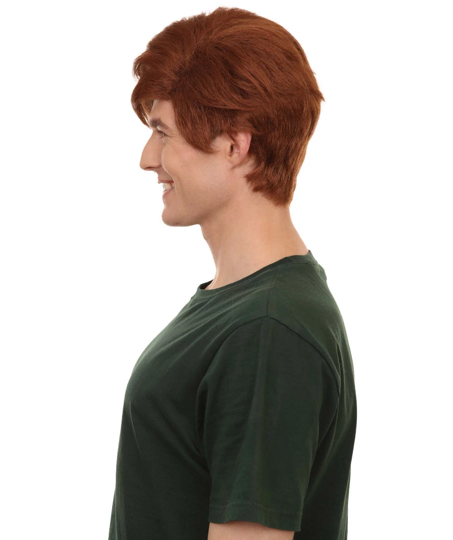 Adult Men's 10" Inch Short Length Cosplay Anime Halloween Animated Frat Guy Boss Baby Wig, Synthetic Soft Fiber Hair, | HPO