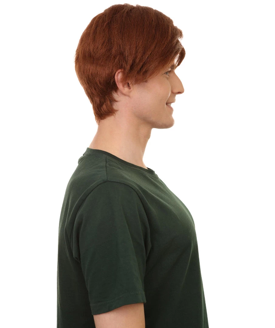 Adult Men's 10" Inch Short Length Cosplay Anime Halloween Animated Frat Guy Boss Baby Wig, Synthetic Soft Fiber Hair, | HPO