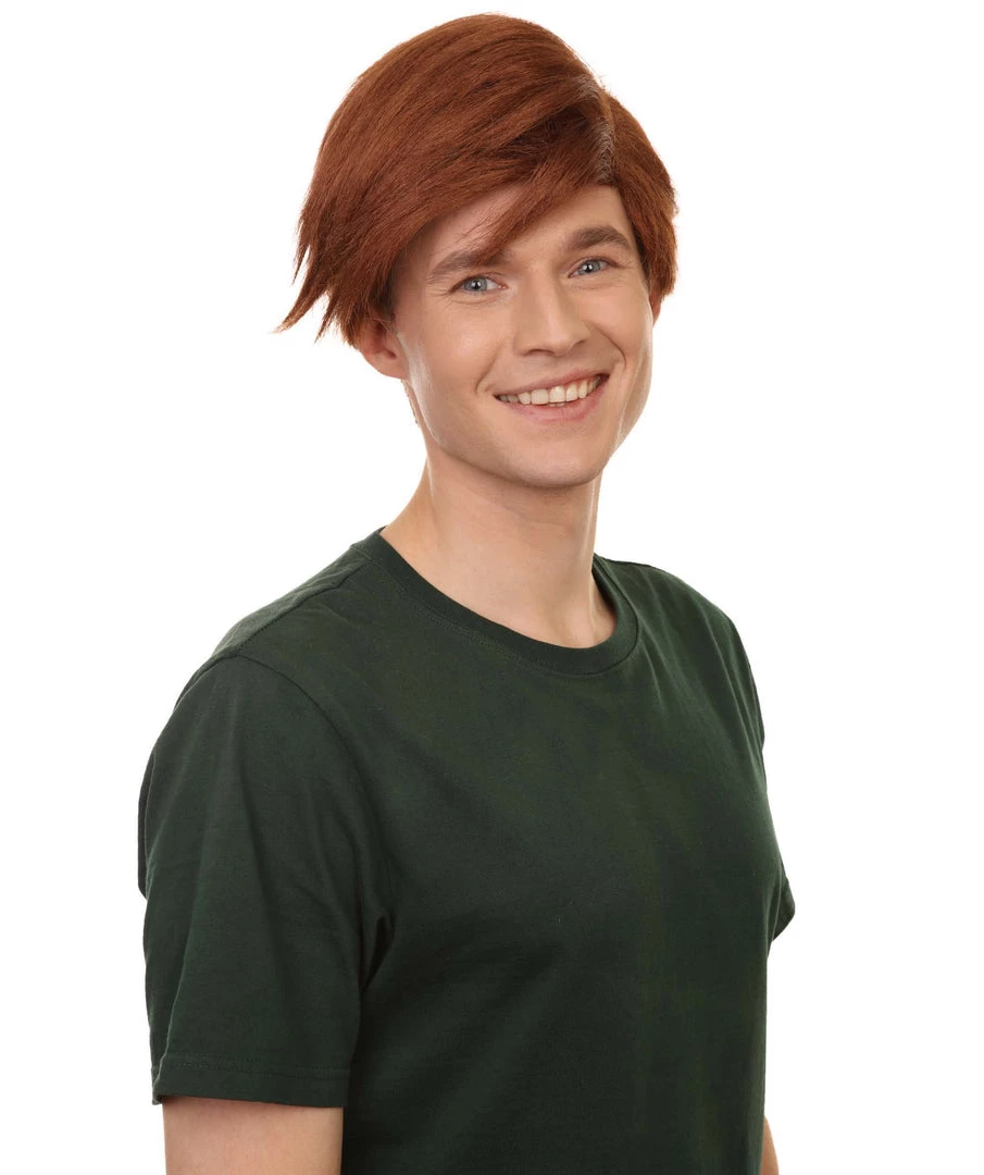 Adult Men's 10" Inch Short Length Cosplay Anime Halloween Animated Frat Guy Boss Baby Wig, Synthetic Soft Fiber Hair, | HPO