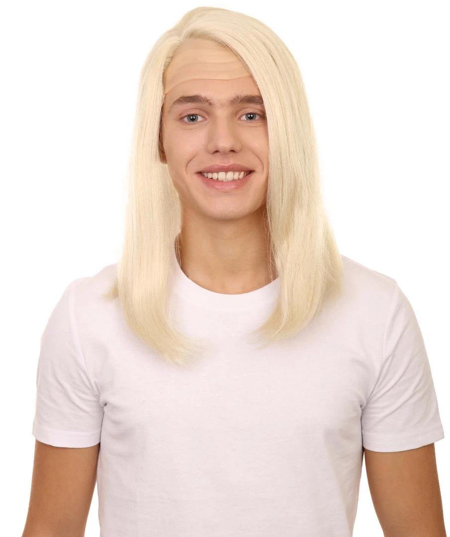 HPO Petty Dark Wizard Dad | Slick Side Parted White Hair With Fake Forehead | Premium Halloween Wig