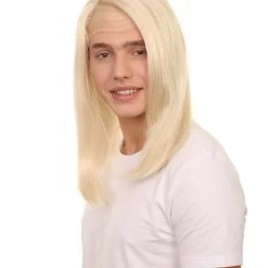 HPO Petty Dark Wizard Dad | Slick Side Parted White Hair With Fake Forehead | Premium Halloween Wig