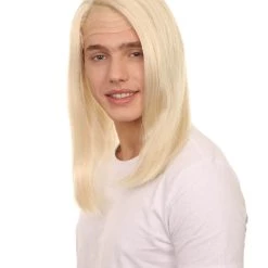 HPO Petty Dark Wizard Dad | Slick Side Parted White Hair With Fake Forehead | Premium Halloween Wig