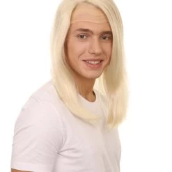 HPO Petty Dark Wizard Dad | Slick Side Parted White Hair With Fake Forehead | Premium Halloween Wig