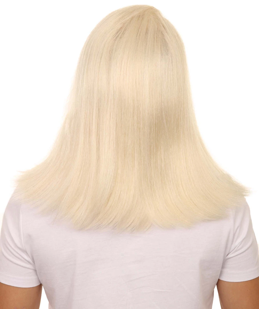 HPO Petty Dark Wizard Dad | Slick Side Parted White Hair With Fake Forehead | Premium Halloween Wig