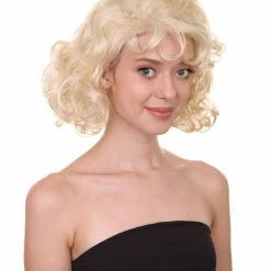 HPO 51's Curly Womens Wig | Blonde Vintage Wig | Premium Breathable Capless Cap Women's
