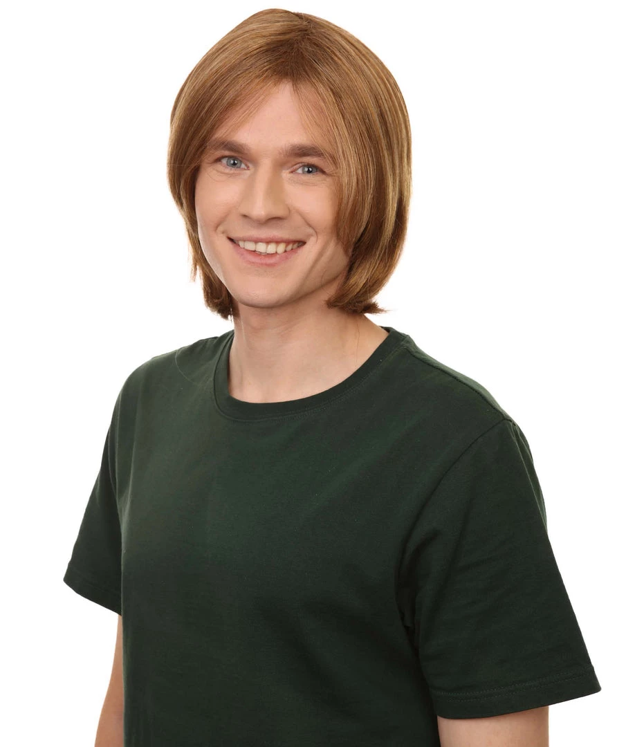 Adult Men's 12" Medium Length Halloween Cosplay Time Traveler Of The Dark Costume Wig, Synthetic Soft Fiber Hair, | HPO