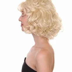 HPO 51's Curly Womens Wig | Blonde Vintage Wig | Premium Breathable Capless Cap Women's