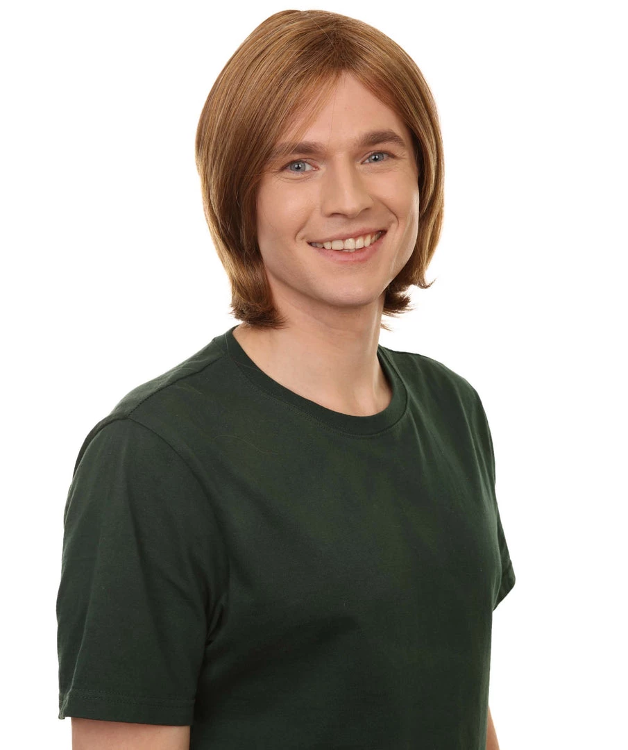 Adult Men's 12" Medium Length Halloween Cosplay Time Traveler Of The Dark Costume Wig, Synthetic Soft Fiber Hair, | HPO