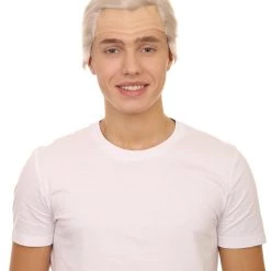 Adult Men's 8" Inch Short Length Halloween Cosplay Vice President Mike Pence With Fly Bald Cap White Wig, Synthetic Soft Fiber Hair, Perfect For Your Next Festival And Group Anime Party! | HPO