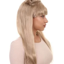 HPO Women's Asian Princess Wig | Blonde Cosplay Wigs | Premium Breathable Capless Cap