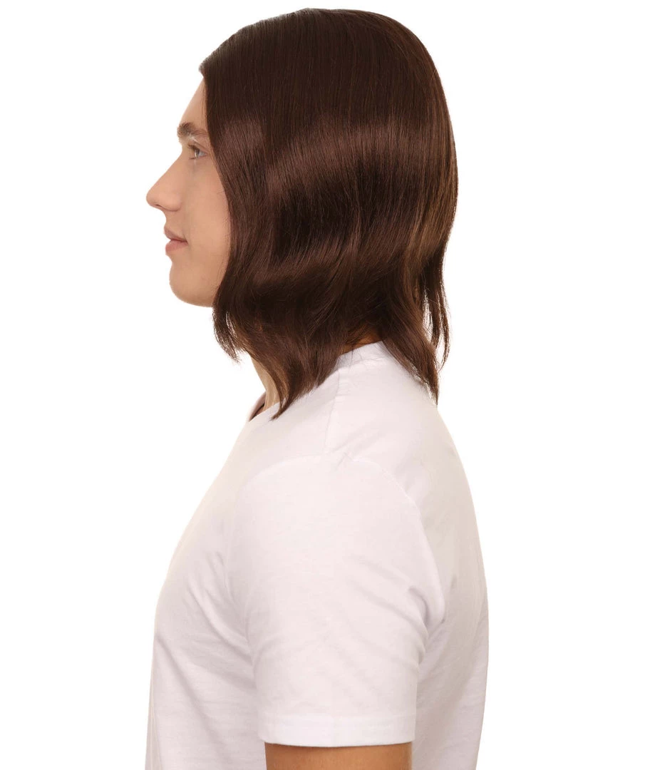 Adult Men's 12.5" Inch Medium Length Halloween Cosplay Robotic Rockerboy Costume Wig, Synthetic Soft Fiber Hair, Perfect For Your Next Festival And Group Anime Party! | HPO