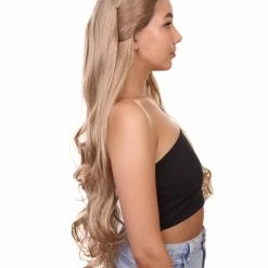 HPO Women's Women Wavy Extra Long Brown Wig | Premium Breathable Capless Cap