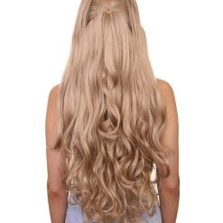 HPO Women's Women Wavy Extra Long Brown Wig | Premium Breathable Capless Cap