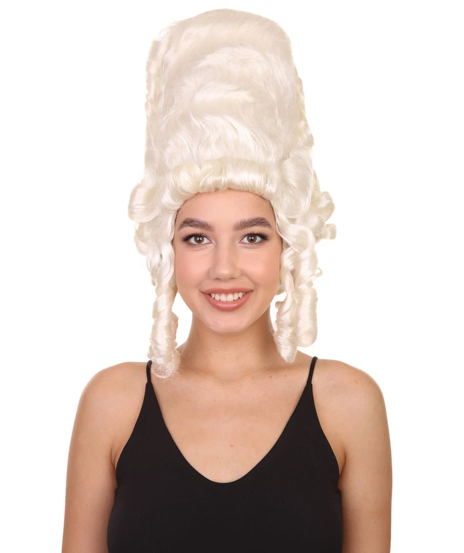 HPO Baroque Beauty | Historical Era 17th 18th Century Updo Wig | Multiple Colors | Premium Halloween Wig Women's