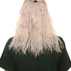 HPO Warlock Wig | Slicked Back White Witch Hunter | Premium Halloween Wig