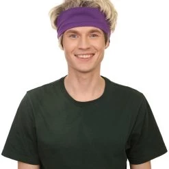Adult Men's 11" Inch Medium Length Halloween Kung Fu Cobra Hero Wig With Headband, Synthetic Soft Fiber Hair, Perfect For Your Next Convention And Group Anime Party! | HPO