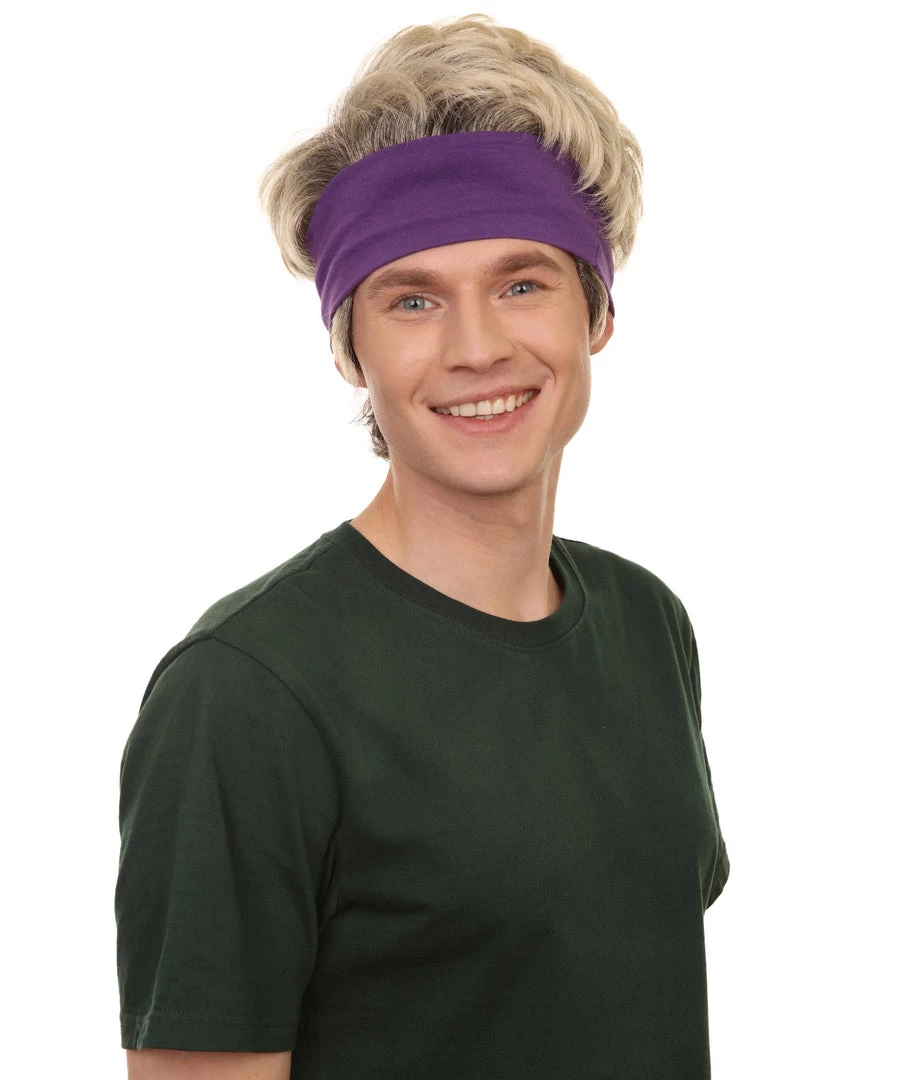 Adult Men's 11" Inch Medium Length Halloween Kung Fu Cobra Hero Wig With Headband, Synthetic Soft Fiber Hair, Perfect For Your Next Convention And Group Anime Party! | HPO