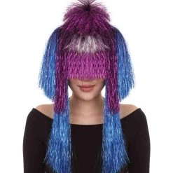 HPO Australian Singer Tinsel Party Womens Wig | Pop Star Celebrity Wig | Premium Breathable Capless Cap