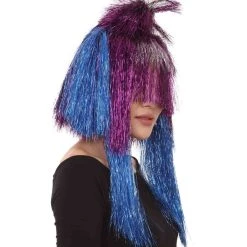 HPO Australian Singer Tinsel Party Womens Wig | Pop Star Celebrity Wig | Premium Breathable Capless Cap
