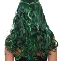 HPO Zombie Womens Wig | Green Sexy Cosplay Party Halloween Wig | Premium Breathable Capless Cap