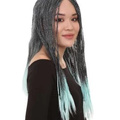 HPO Long Women Braid Cosplay Wig | Premium Breathable Capless Cap Women's