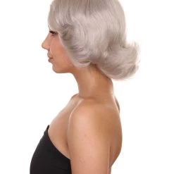 HPO Women's 20s Glitz And Glamour Wig | Grey Halloween Wig | Premium Breathable Capless Cap