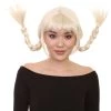 HPO Women Wig For Cosplay | Blonde Braided Character Cosplay Halloween Wig | Premium Breathable Capless Cap Men's