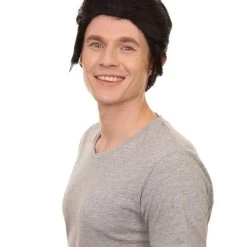 HPO Vampire Mens Wig | Black Celebrity Cosplay Halloween Wig | Premium Breathable Capless Cap